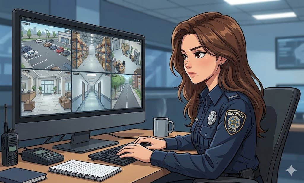 Girl recording with Sentryrec