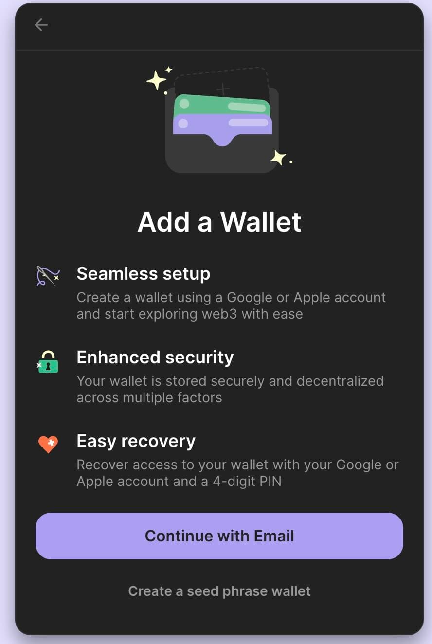 Create Wallet